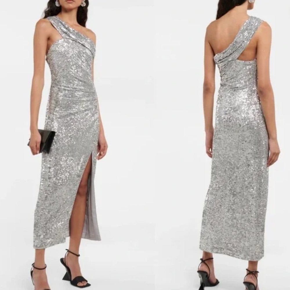 NWT Simkhai Zay Hammered sequin-embellished dress
